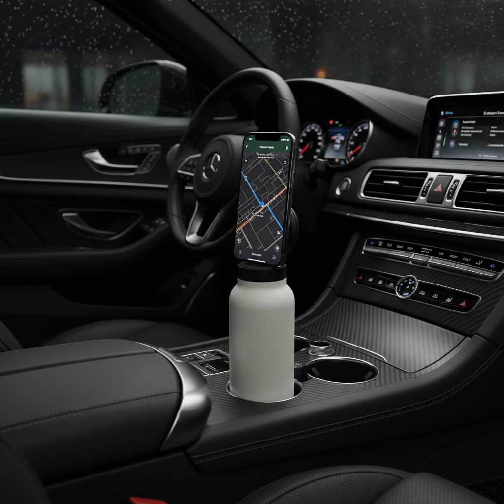 NOVYRA Pro — Gourde Isotherme & Support Téléphone Magnétique | 710ml