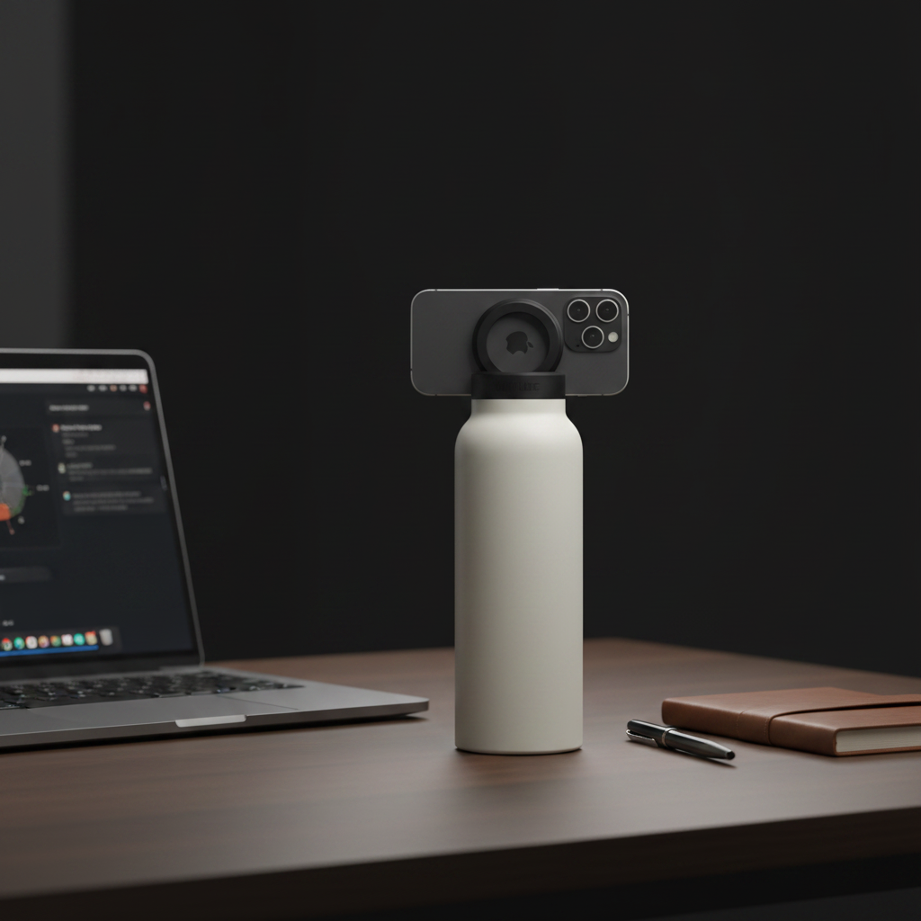 NOVYRA Pro — Gourde Isotherme & Support Téléphone Magnétique | 710ml