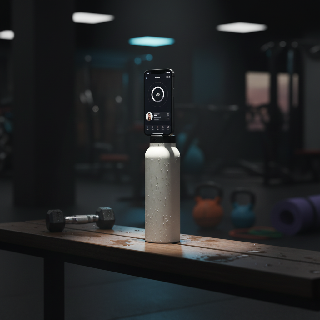 NOVYRA Pro — Gourde Isotherme & Support Téléphone Magnétique | 710ml