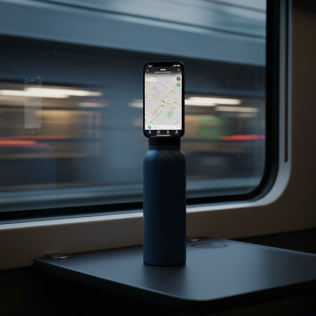 NOVYRA Pro — Gourde Isotherme & Support Téléphone Magnétique | 710ml