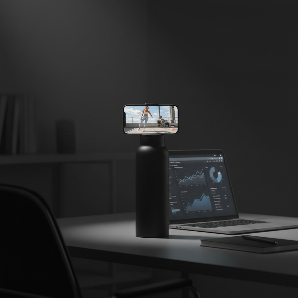 NOVYRA Pro — Gourde Isotherme & Support Téléphone Magnétique | 710ml